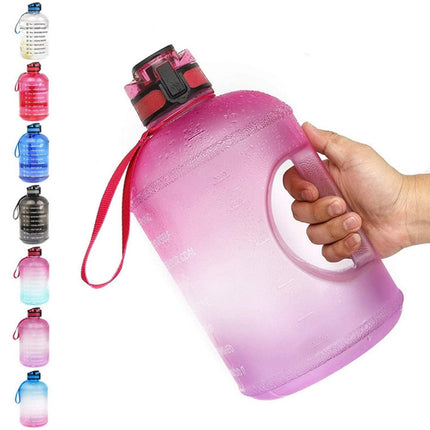 TT-T585 1 Gallon / 3.78L Sports Kettle Large Capacity Gradient Color Plastic Space Bottle, Colour: Pink-garmade.com