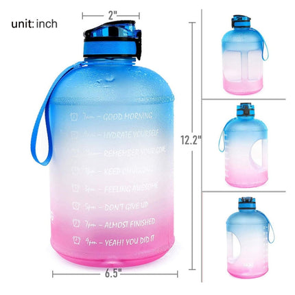 TT-T585 1 Gallon / 3.78L Sports Kettle Large Capacity Gradient Color Plastic Space Bottle, Colour: Transparent-garmade.com