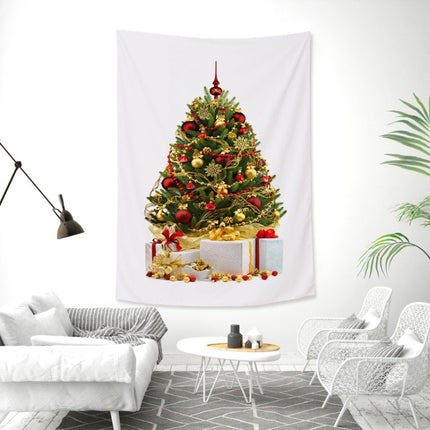 Rectangular Christmas Tree Peach Skin Tapestry Mural Christmas Decoration Tapestry, Size: 100x150cm(11)-garmade.com