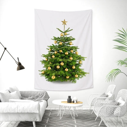 Rectangular Christmas Tree Peach Skin Tapestry Mural Christmas Decoration Tapestry, Size: 145x215cm(9)-garmade.com