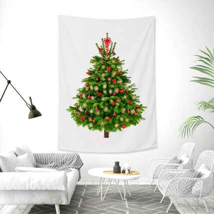 Rectangular Christmas Tree Peach Skin Tapestry Mural Christmas Decoration Tapestry, Size: 145x215cm(13)-garmade.com