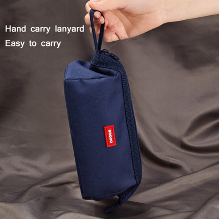 ANGOO Large-Capacity Student Stationery Bag Pure Color Simple Boat Shape Pencil Case(Black)-garmade.com