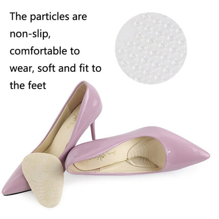 5 Pairs Anti-Slip Sole Pads For High Heels Gel Crystal Comfortable Half Pads, Colour: Flannel Apricot-garmade.com