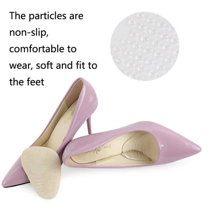 5 Pairs Anti-Slip Sole Pads For High Heels Gel Crystal Comfortable Half Pads, Colour: Flannel Black-garmade.com