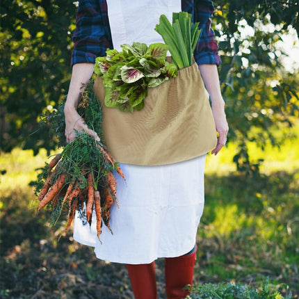 Outdoor Foraging Bag Vegetable Garden Orchard Picking Bag Waist Hanging Tool Bag(Black)-garmade.com