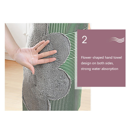 3 PCS Home Hand-Wiping Apron Waterproof Home Kitchen Waist(Coffee Stripes)-garmade.com