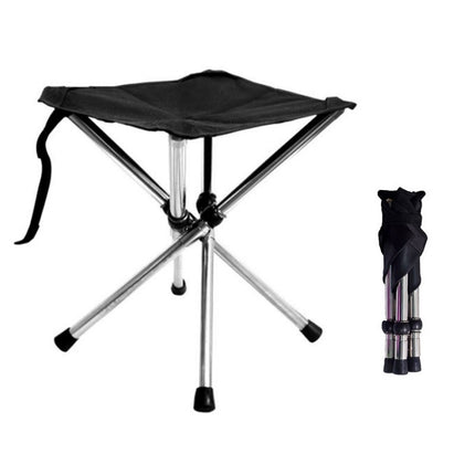 Outdoor Retractable Portable Stainless Steel Stool Camping Beach Fishing Folding Chair, Spec: S-garmade.com