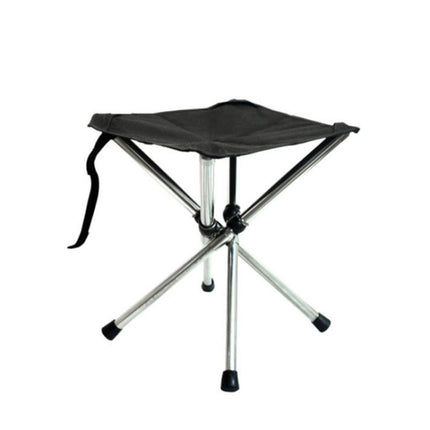 Outdoor Retractable Portable Stainless Steel Stool Camping Beach Fishing Folding Chair, Spec: L-garmade.com