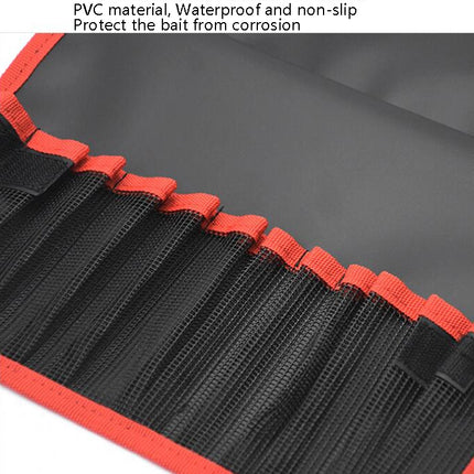 Road Sub-Bait Tool Bag Fishing Accessories Portable Storage Bag Waterproof Foldable Lead Fish Bag(Red Black)-garmade.com