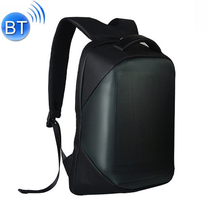 LED Display Backpack Outdoor Mobile Advertising Waterproof Back Shoulder Bag, Size: 17 inch(Black)-garmade.com