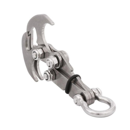 T-type Outdoor Rock Climbing Multi-function Stainless Steel Gravity Grapple, Size: 8.5 x 4.5cm-garmade.com