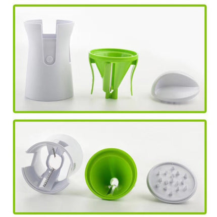 Kitchen Vegetable Cutter Multifunctional Three-In-One Vegetable Cutter Spiral Funnel Grater, Specification: 75x75x145mm-garmade.com