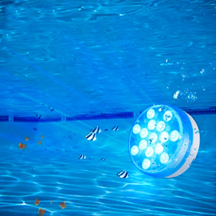 15 LEDs RF Remote Control Diving Light Magnetic Waterproof Pool Lamp, Spec: 1 PC + 1 RC(16 Colors)-garmade.com