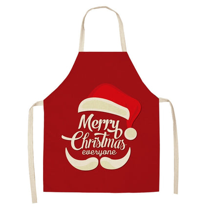 Fabric Linen Cleaning Apron Christmas Party Decoration Apron, Size: 47x38cm(WQ-001503)-garmade.com