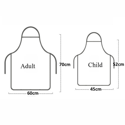 Christmas Linen Printed Apron Christmas Gift Adult Children Parent-Child Overalls, Size: 60x70cm Aldult(Antlers)-garmade.com