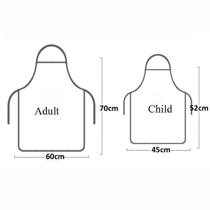 Christmas Linen Printed Apron Christmas Gift Adult Children Parent-Child Overalls, Size: 60x70cm Aldult(Ice and Snow)-garmade.com