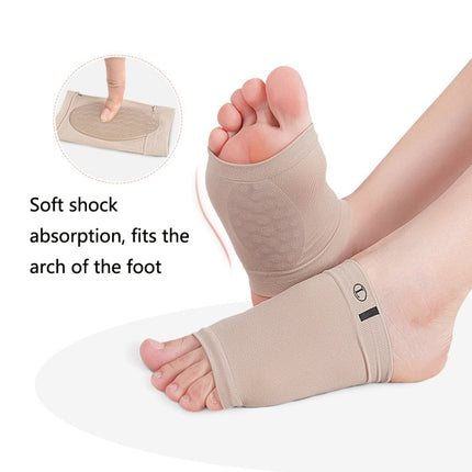 2 Pairs Elastic Bandage Bow Socks Flat Foot Sports Non-Slip SEBS Arch Orthotic Pad Breathable Hole Foot Heart Pad, Size: Free Size(Corrugation Black)-garmade.com