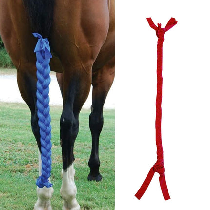 Horse Protective Supplies Ponytail Anti-Mosquito Fossil Warming Horse Tail Package(Red)-garmade.com