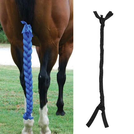 Horse Protective Supplies Ponytail Anti-Mosquito Fossil Warming Horse Tail Package(Black)-garmade.com