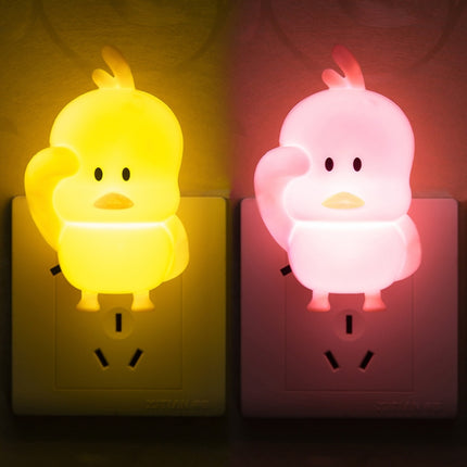 5 PCS 316 Cartoon Duck LED Bedroom Bedside Night Light Baby Nursing Energy-Saving Light, US Plug(Yellow)-garmade.com