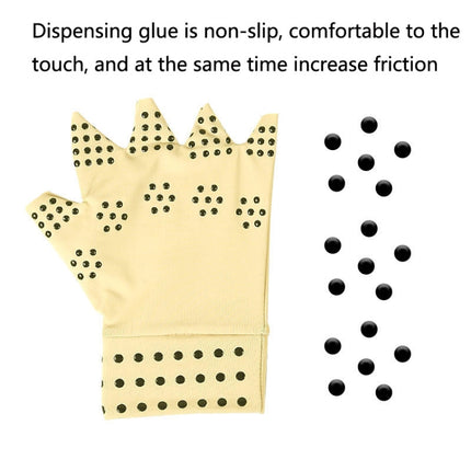 2 Pairs Dispensing Protective Gloves Fitness Riding Non-Slip Health Elastic Half-Finger Gloves, Size: Free Size(Skin Color)-garmade.com