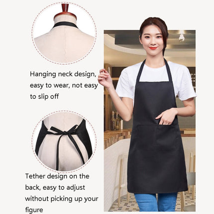 2 PCS 0058 Cafe Nail Shop Waterproof Apron Polyester Material Home Work Apron(Orange)-garmade.com