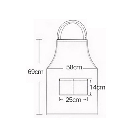 2 PCS 0058 Cafe Nail Shop Waterproof Apron Polyester Material Home Work Apron(Orange)-garmade.com