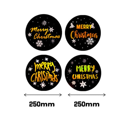 F06 Black Hot Stamping Christmas Gift Decoration Sticker Label, Size: 2.5cm(Gold)-garmade.com