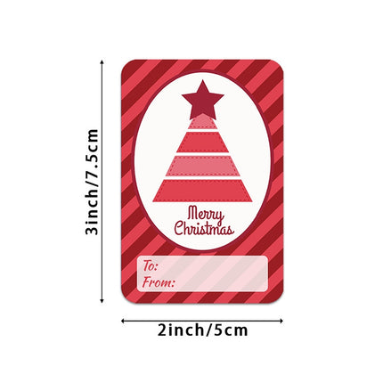 LG-Q090904-50/75 Red Christmas Elk Sticker Self Adhesive Gift Label, Size: 50x76mm(Red)-garmade.com