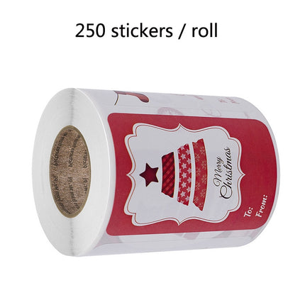 LG-Q090904-50/75 Red Christmas Elk Sticker Self Adhesive Gift Label, Size: 50x76mm(Red)-garmade.com