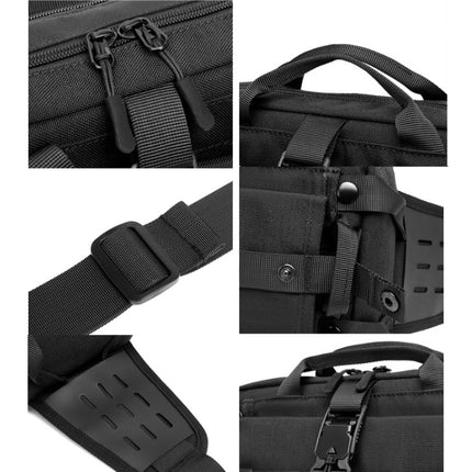 Ozuko 9450 Men Waterproof Waist Bag Sports Trend Shoulder Messenger Bag(Khaki)-garmade.com