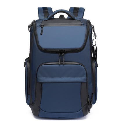 Ozuko 9409 Men Business 15.6-inch Laptop Backpack Travel Sports Leisure Backpack(Dark Blue)-garmade.com