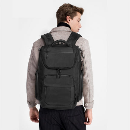 Ozuko 9409 Men Business 15.6-inch Laptop Backpack Travel Sports Leisure Backpack(Dark Gray)-garmade.com