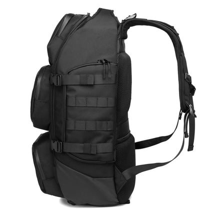 Ozuko 9386 Men Outdoor Multi-Function Travel Mountaineering Backpack(Black)-garmade.com