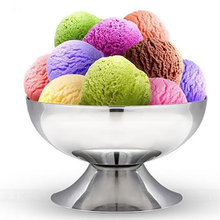 Stainless Steel Ice Cream Cup Ice Cream Goblet Bar Wine Glass, Specification： B High-garmade.com