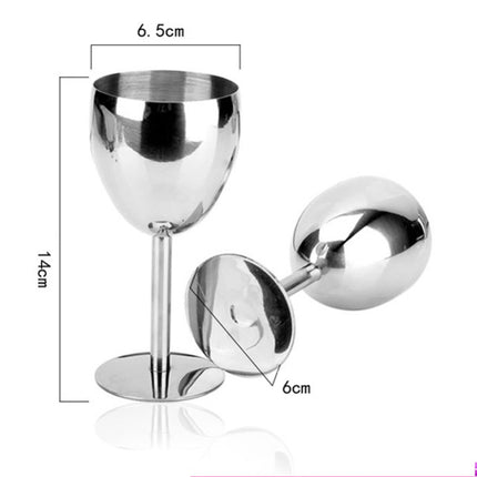 180ml Stainless Steel Wine Glass Goblet Wine Glass-garmade.com