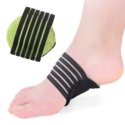 5 Pairs Plantar Fascia Heel Pad Arch Support Insole Heel Pain Relief And Shock Absorption Orthosis, Size: Free Size(Green Black)-garmade.com