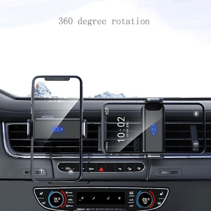 Vehicle-mounted Intelligent Induction Electric Mobile Phone Holder Car Air Outlet Navigation Frame(Abyss Black)-garmade.com