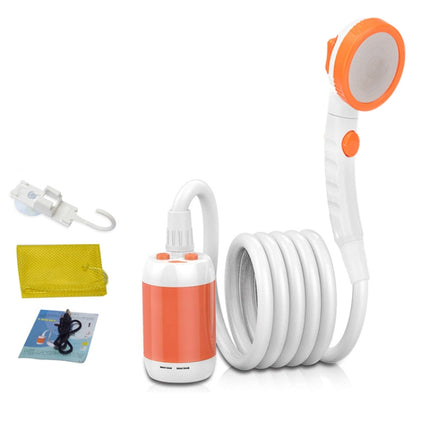 LLT-ES01 Electric Pet Shower Outdoor Camping Bath Device, Style: High Match (Orange White)-garmade.com