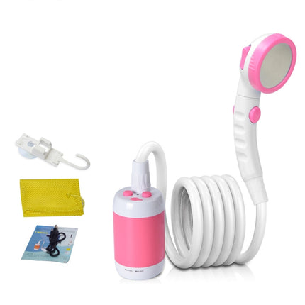 LLT-ES01 Electric Pet Shower Outdoor Camping Bath Device, Style: High Match (Pink)-garmade.com