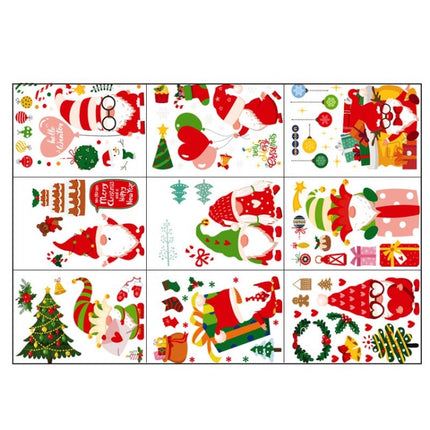 Cartoon Christmas Window Stickers Show Window Living Room StaticChristmas Decoration Wall Stickers(2302)-garmade.com