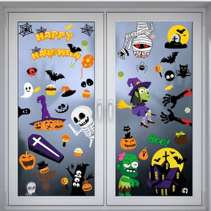 1 Sets SQ629 Halloween Electrostatic Window Stickers Party Decoration Glass Window Wall Double-Sided Stickers, Specification: 20x30cm-garmade.com