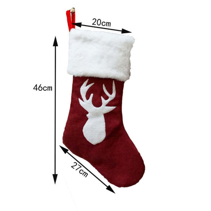 Embroidered Christmas Stocking Pendant Candy Gift Bag(Snowflake)-garmade.com