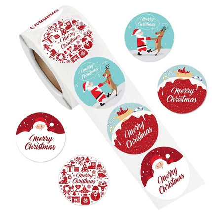Christmas Decoration Sticker Gift Label Tape, Size: 1.5 Inch / 38mm(A)-garmade.com
