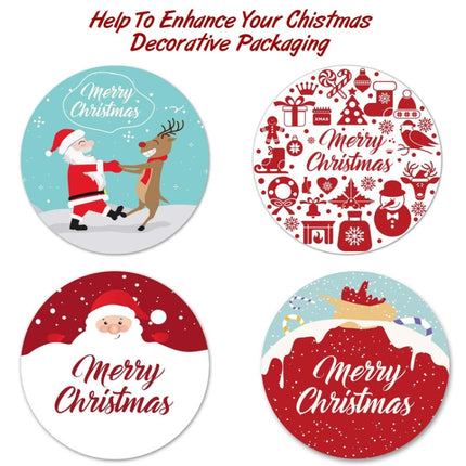 Christmas Decoration Sticker Gift Label Tape, Size: 1.5 Inch / 38mm(B)-garmade.com