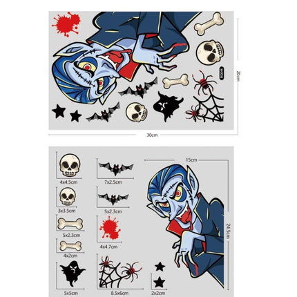 Halloween Decoration Static Wall Stickers(BQ044 Vampire)-garmade.com