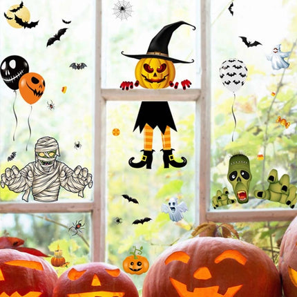 Halloween Decoration Static Wall Stickers(BQ046 Pumpkin)-garmade.com