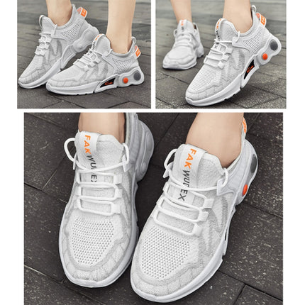 TL602 Flying Weaving Mesh Breathable Couple Shoes Comfortable Running Shoes, Size: Female 39(Black)-garmade.com