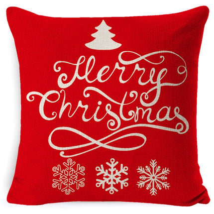 Christmas Linen Red Hug Pillowcase Without Pillow Core, Size: 45 x 45cm(SDBZ-003102)-garmade.com