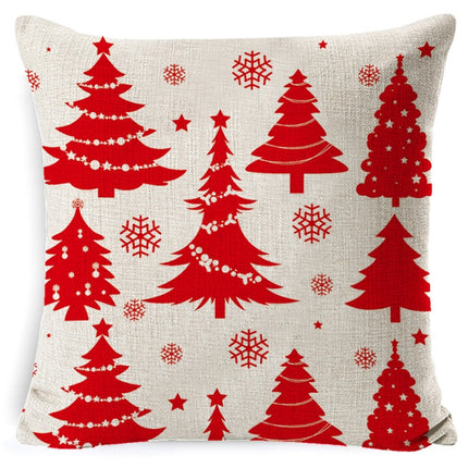 Christmas Linen Red Hug Pillowcase Without Pillow Core, Size: 45 x 45cm(SDBZ-00303)-garmade.com